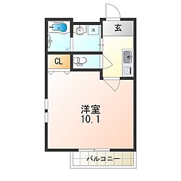阪急千里線 吹田駅 徒歩5分の賃貸アパート 1階1Kの間取り