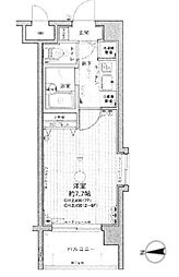 ラグジュアリーアパートメント両国 7階1Kの間取り