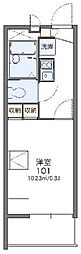 レオパレスSNOW 1Kの間取図画像