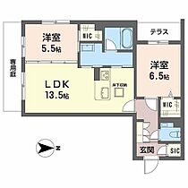 パークテラス 0105 ｜ 大阪府大阪狭山市池尻北２丁目837-1、837-3之一部（賃貸マンション2LDK・1階・63.06㎡） その2