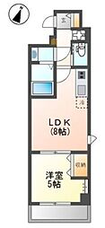 TKM 1LDKの間取図画像