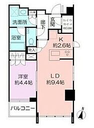 レジデンス神田 1LDKの間取図画像