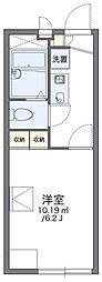 レオパレスグレースLeda 1Kの間取図画像