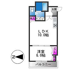 グレイス今里 1LDKの間取図画像