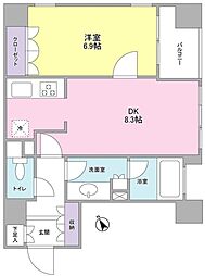 グランカーサ銀座イースト 1LDKの間取図画像