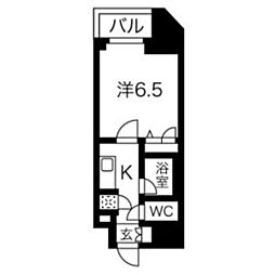 東京蒲田スクエアタワー 1Kの間取図画像