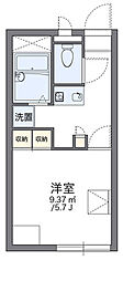 レオパレスアンジェリーク3 1Kの間取図画像