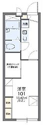 レオパレスNISHIHARA2 1Kの間取図画像