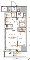 ＳＹＦＯＲＭＥ ＭＡＣＨＩＤＡ 6階1LDKの間取り