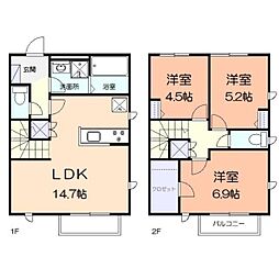 FLEURIR 3LDKの間取図画像