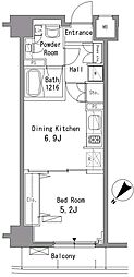 パークアクシス板橋 1DKの間取図画像