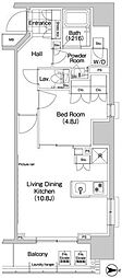 コンフォリア秋葉原EAST 1LDKの間取図画像