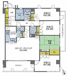 コスモ上尾ロイヤルフォルム 4LDKの間取図画像