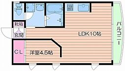 星野ビル 1LDKの間取図画像