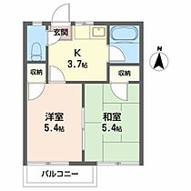 プラザ菊池 203 ｜ 岩手県北上市若宮町２丁目5-29（賃貸アパート2K・2階・30.00㎡） その2