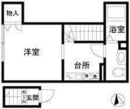 ラターシュ本郷 1Kの間取図画像