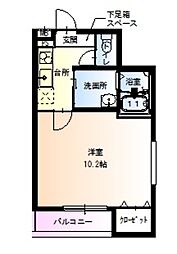フジパレス堺南長尾3番館 1Kの間取図画像