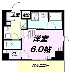 ルフレイムーブル立川 1Kの間取図画像
