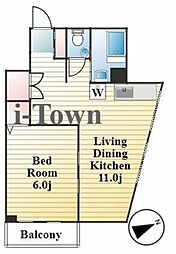 南光ビル 1LDKの間取図画像