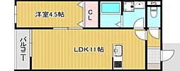 エトワール相模大野 1LDKの間取図画像
