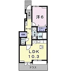 小田急小田原線 渋沢駅 バス6分 宮の上下車 徒歩9分の賃貸アパート 2階2LDKの間取り