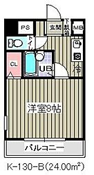 ウェルフェア富浜 1Kの間取図画像