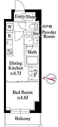 GRANPASEO清澄白河2 1DKの間取図画像
