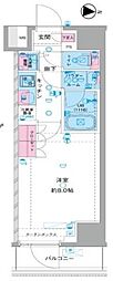 ジェノヴィア鷺ノ宮スカイガーデン 1Kの間取図画像