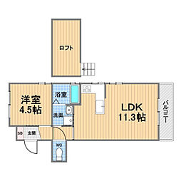 ジョイフルハイツ五番館 1LDKの間取図画像