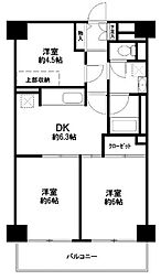 シティハウスノヴァ 9階3DKの間取り