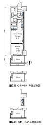 ロイヤルパークス赤羽サウス 1LDKの間取図画像