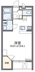 レオパレスアゼリアカーサ 1Kの間取図画像