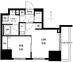 アーバンパーク王子2 1LDKの間取図画像