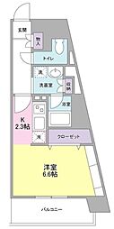プレディアスタイル横濱沢渡 3階1Kの間取り