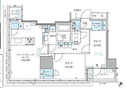 パークアクシス五反田スカイタワー 2LDKの間取図画像
