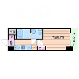 セレニテ本町ルフレ 1Kの間取図画像