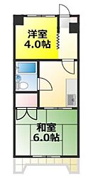 サンボア茂木 2Kの間取図画像
