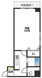 いわき6番館 1Kの間取図画像