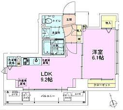 駒込レジデンス壱番館 1LDKの間取図画像