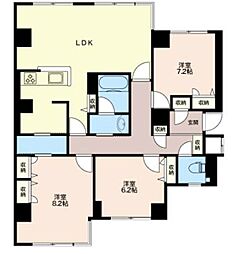 グリーンホームズ・1 3LDKの間取図画像