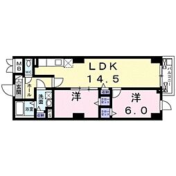 シエラ　クレスト 2階2LDKの間取り