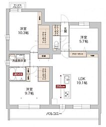 アグロラトス ヒサリコ 3LDKの間取図画像
