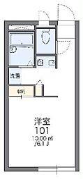 レオパレスN.K 1Kの間取図画像