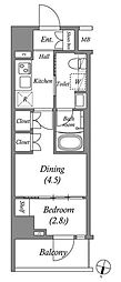 アークマーク志茂Sta. 1DKの間取図画像