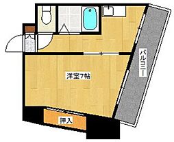 K&K俵ビル10号館 1Kの間取図画像