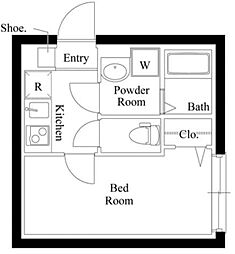 Mステージ志村坂上 3階1Kの間取り