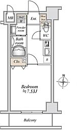 都営浅草線 本所吾妻橋駅 徒歩6分の賃貸マンション 5階1Kの間取り