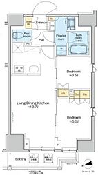 プラウドフラット本郷三丁目 2LDKの間取図画像