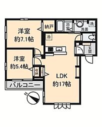 サクシード M 2LDKの間取図画像