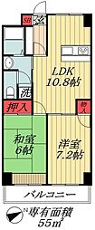ハイブリッジソシア 2LDKの間取図画像